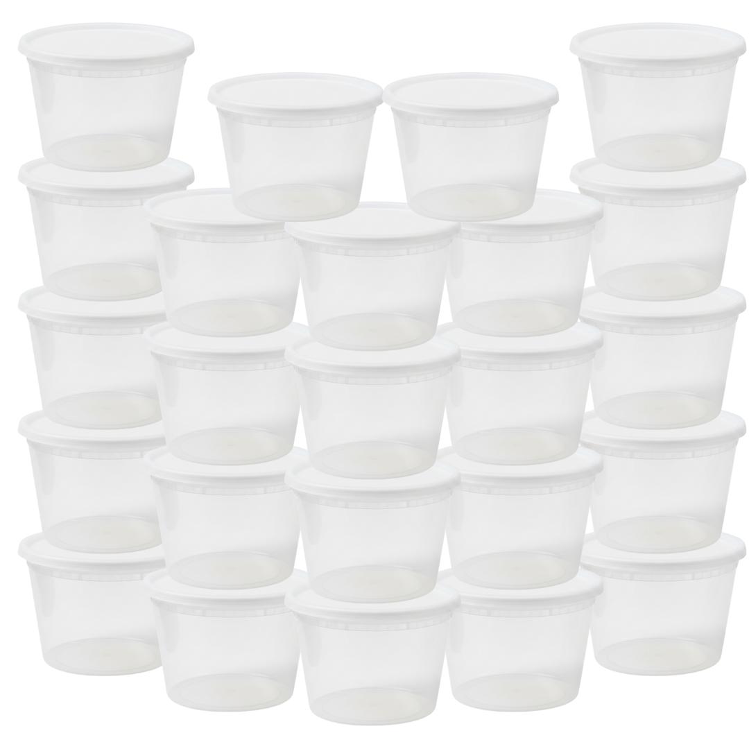Reusable Food Storage Containers Set of 24 with Snap Lids