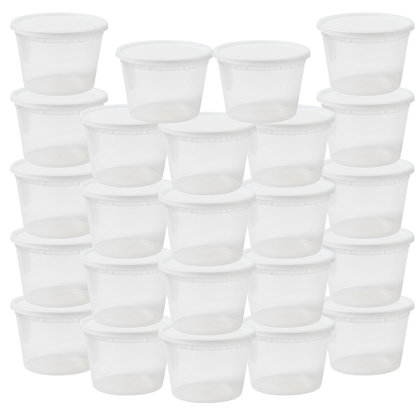 Reusable Food Storage Containers Set of 24 with Snap Lids