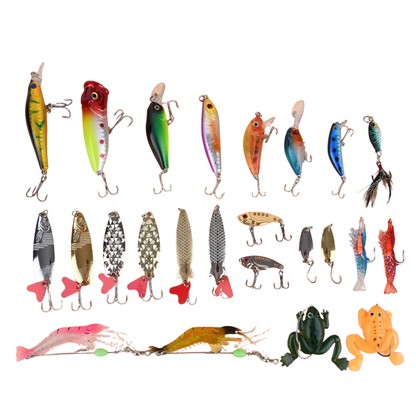 Fishing Lures Collection – 24-Piece Kit for Adults and Teens