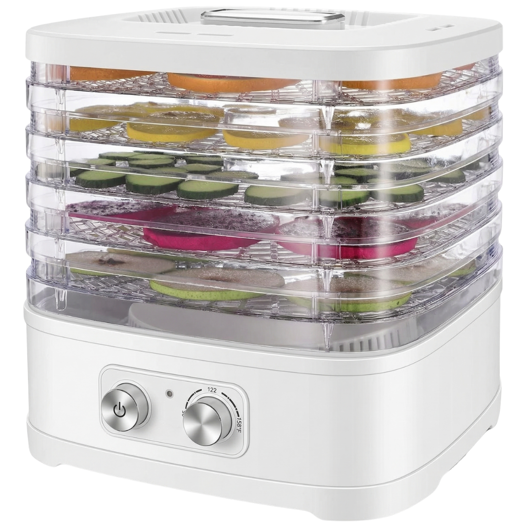 5-Tray Food Dehydrator 240W with Adjustable Temperature Control