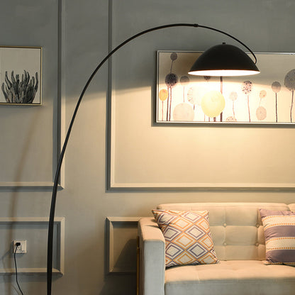 Elegant Arc Floor Lamp with Sleek Black Finish