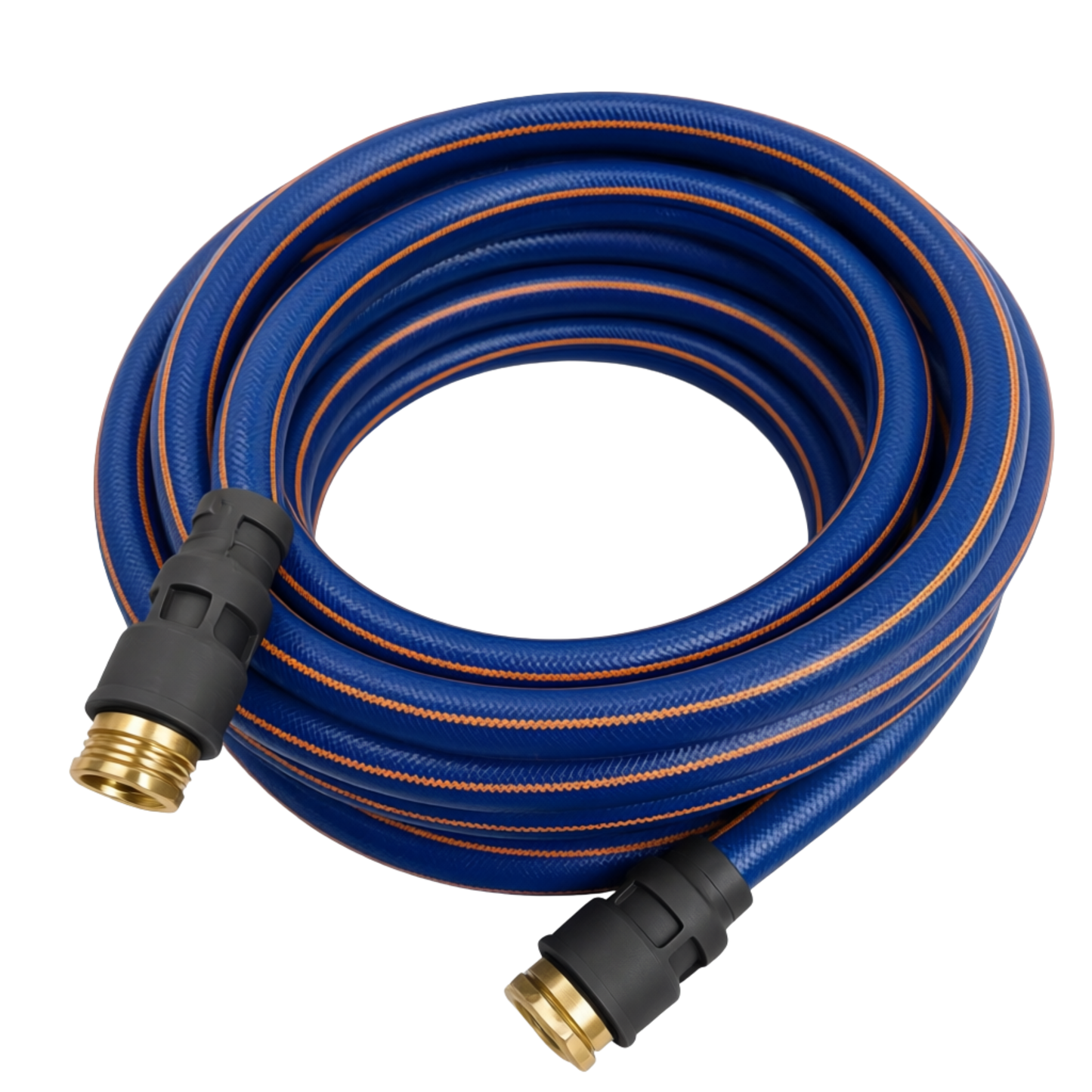 25 ft Garden Hose with Metal Fittings – Non-Expandable Hybrid Polymer