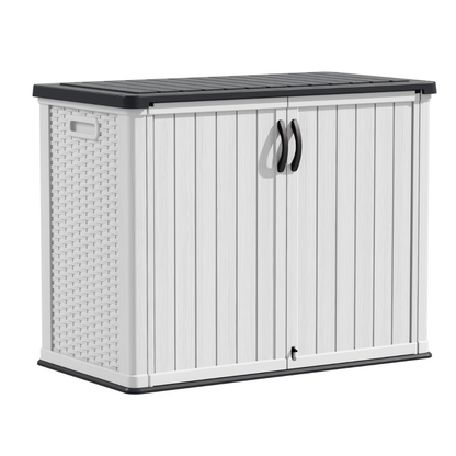Waterproof Resin Outdoor Storage Cabinet – 26 Cubic Feet with Lock