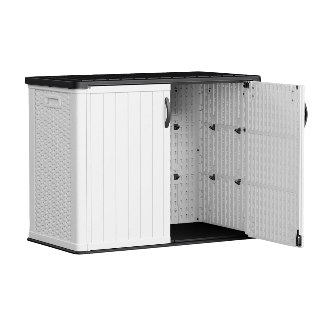 Waterproof Resin Outdoor Storage Cabinet – 26 Cubic Feet with Lock