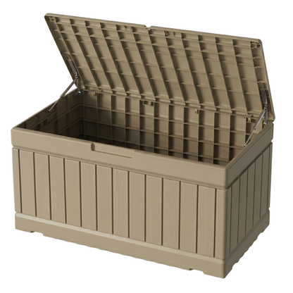 Hydraulic Lid Storage Box - 295L Resin Deck Organizer