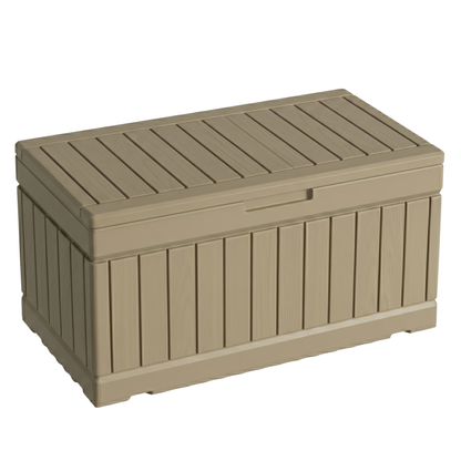 Hydraulic Lid Storage Box - 295L Resin Deck Organizer
