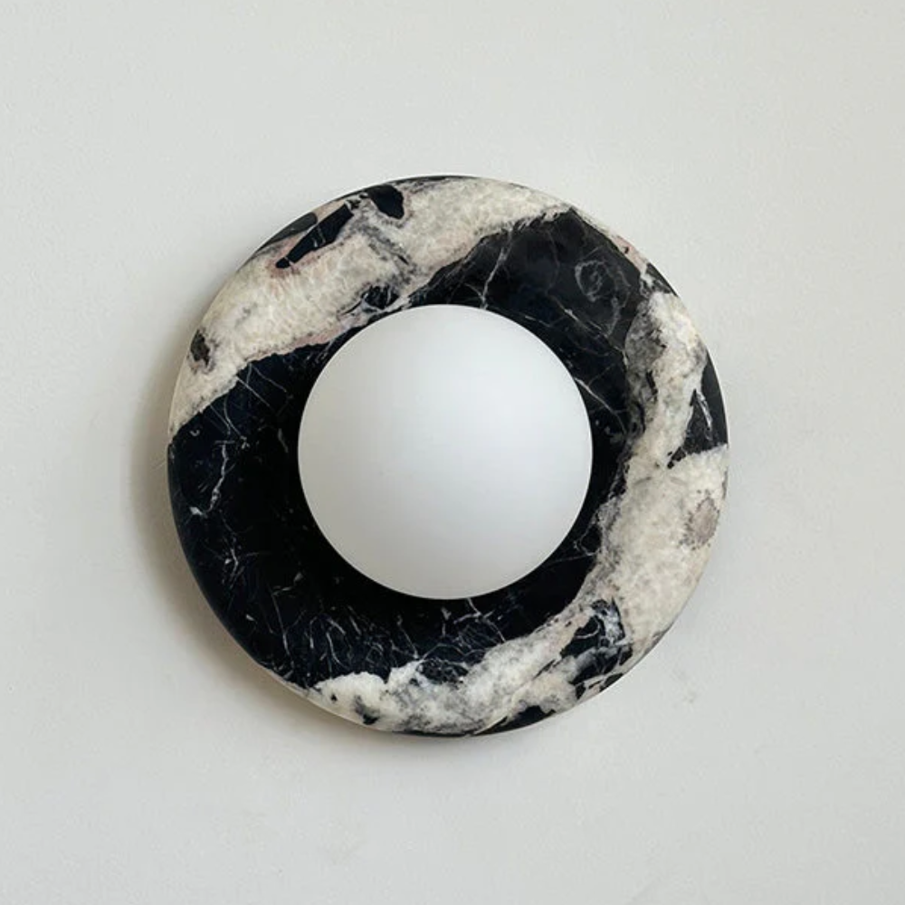Chic LED Wall Sconce with Marble Accent - Stylish Lighting