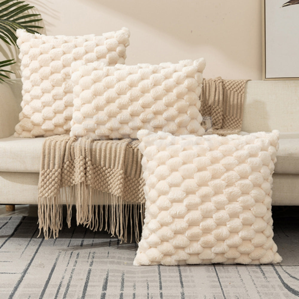 Soft Weave 3D Cushion Cover – Cozy Elegance for Your Home