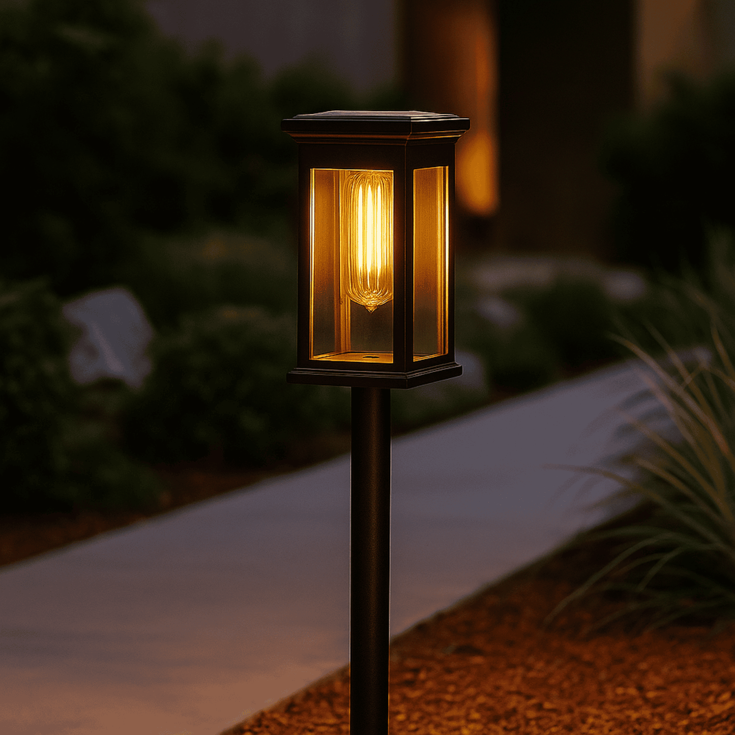 Stylish Solar Garden Lights with Elegant Glass and Metal Design