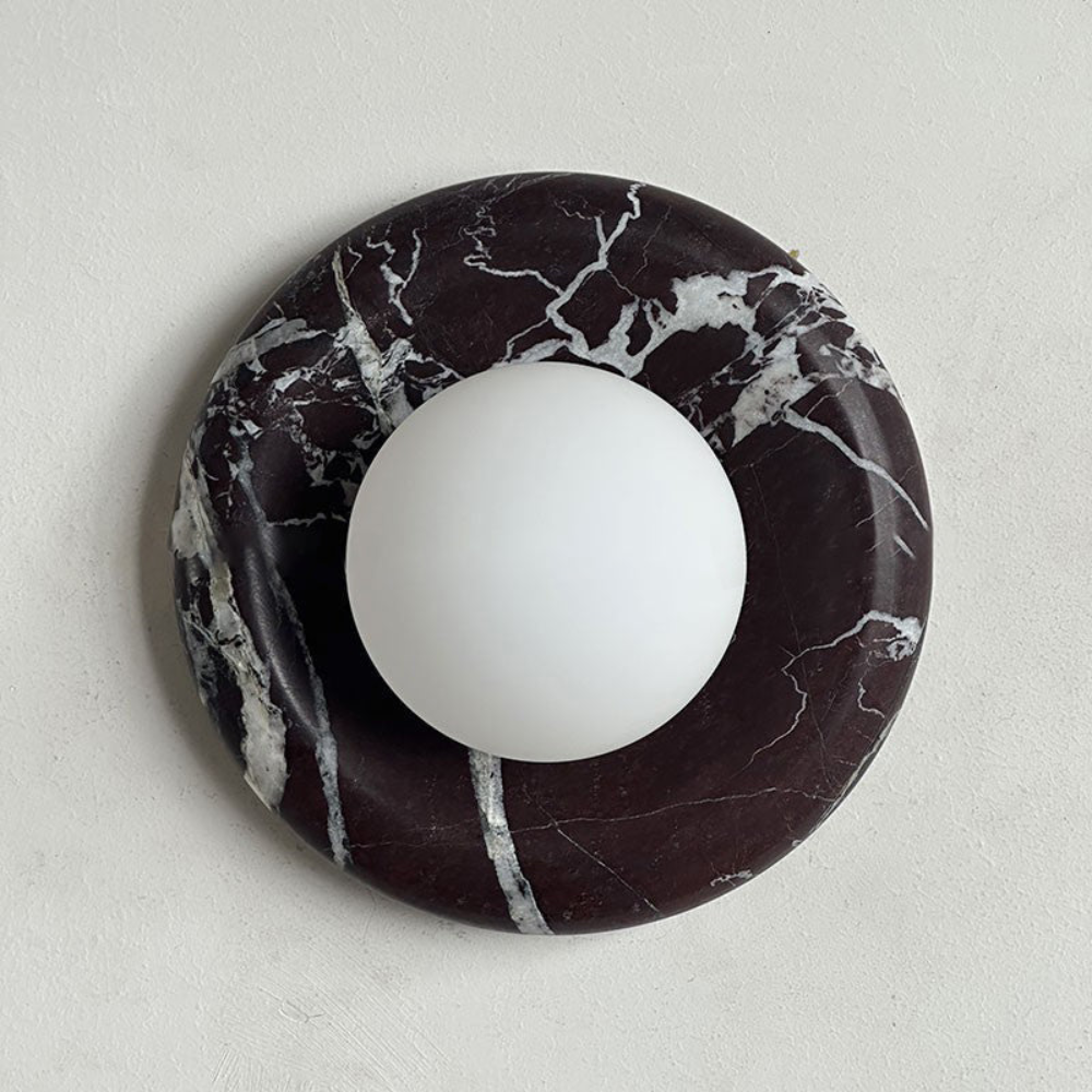 Chic LED Wall Sconce with Marble Accent - Stylish Lighting