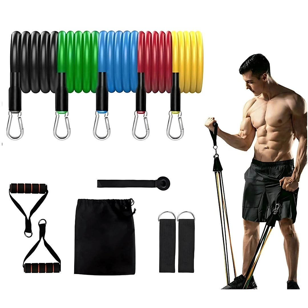 Set of 11 Resistance Bands for Strength Training
