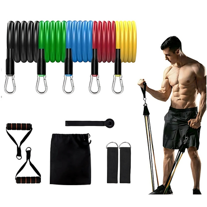 Set of 11 Resistance Bands for Strength Training