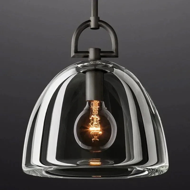 Elegant Glass Dome Pendant Light for Modern Kitchens
