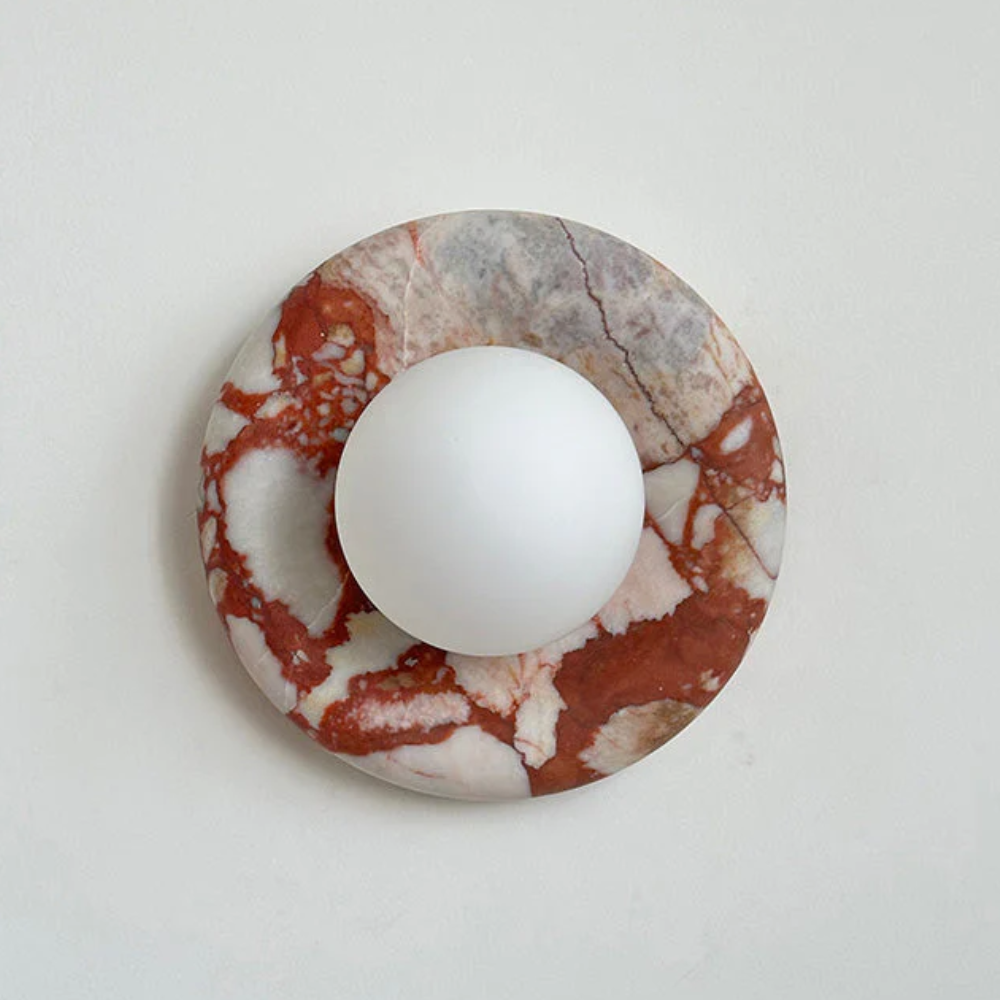 Chic LED Wall Sconce with Marble Accent - Stylish Lighting