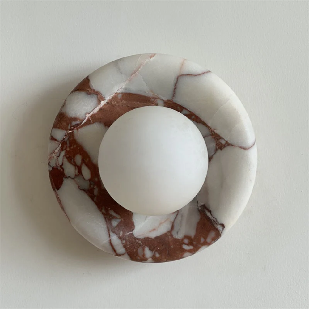 Chic LED Wall Sconce with Marble Accent - Stylish Lighting