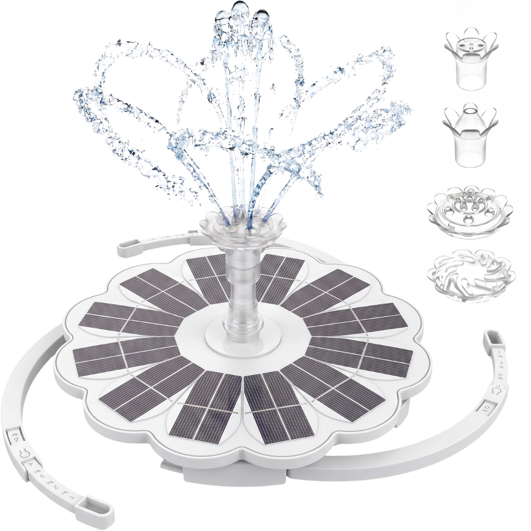 Solar Fountain Pump 3.5W with Replaceable Nozzles