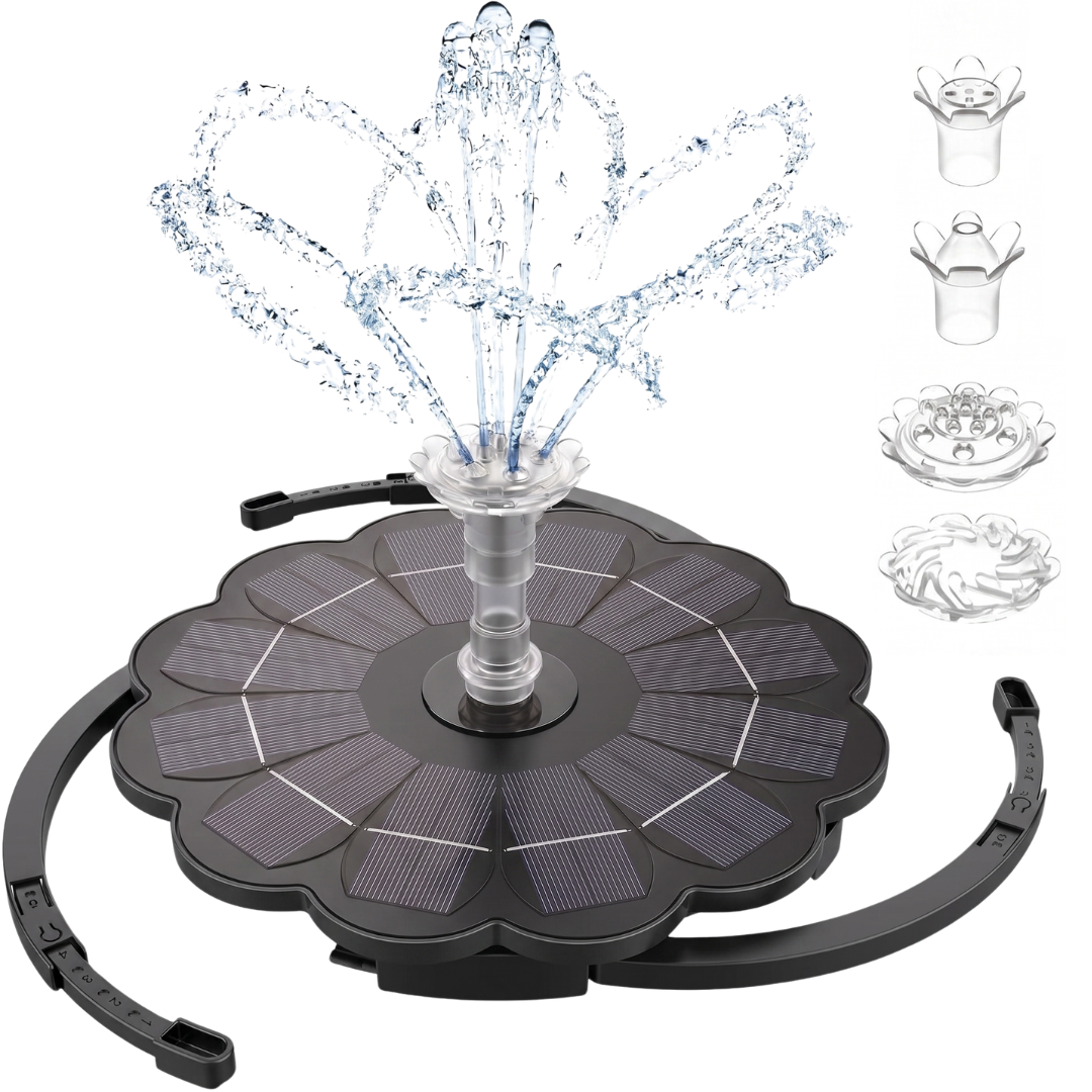 Solar Fountain Pump 3.5W with Replaceable Nozzles