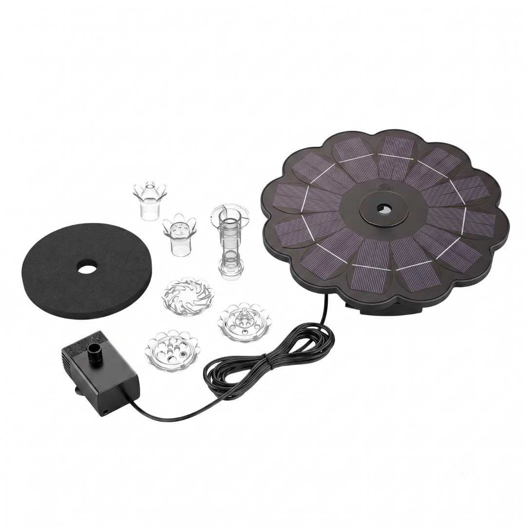 Solar Fountain Pump 3.5W with Replaceable Nozzles