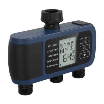 Bluetooth-Controlled 3-Port Watering Timer for Garden Hoses