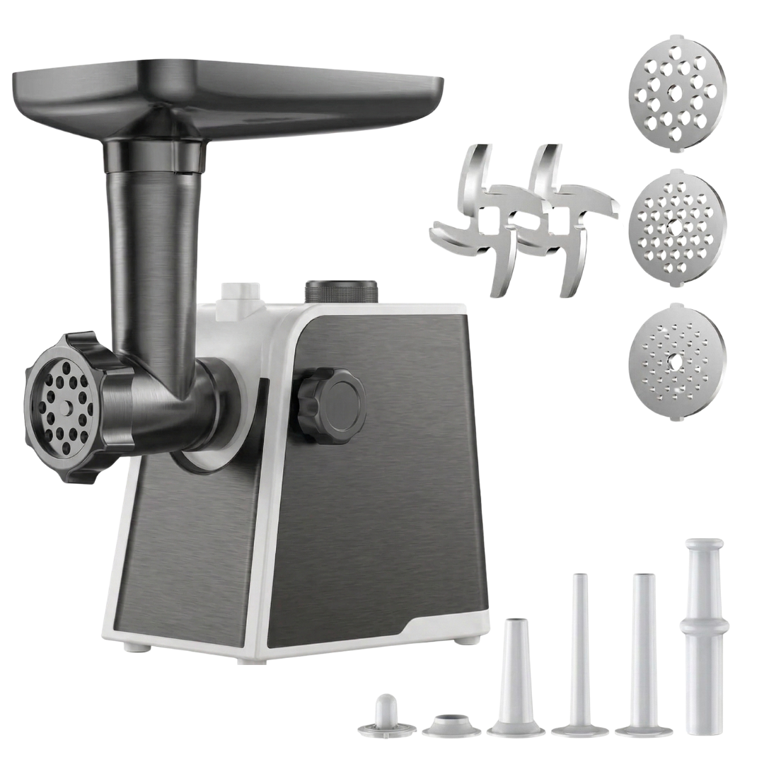Electric Meat Grinder 3200W with Sausage Tubes, Plates, and Kubbe Set