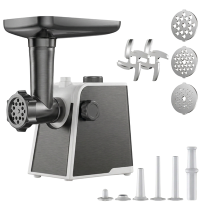 Electric Meat Grinder 3200W with Sausage Tubes, Plates, and Kubbe Set