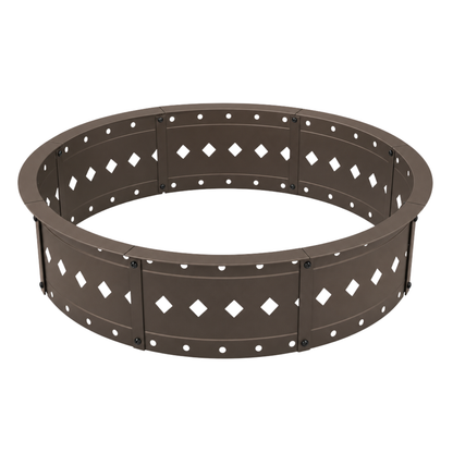 Outdoor Steel Fire Pit Ring for Wood Burning - 36 Inches
