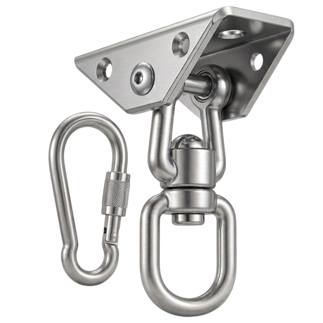 Hammock Hanging Kit with 1000 lb Capacity and 360° Rotating Hook