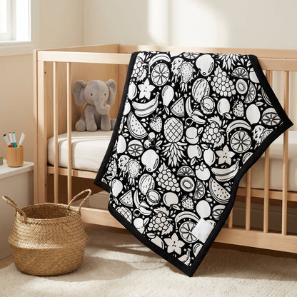Coloring Blanket with Meadow Design