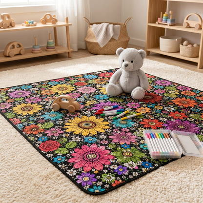 Coloring Blanket with Meadow Design