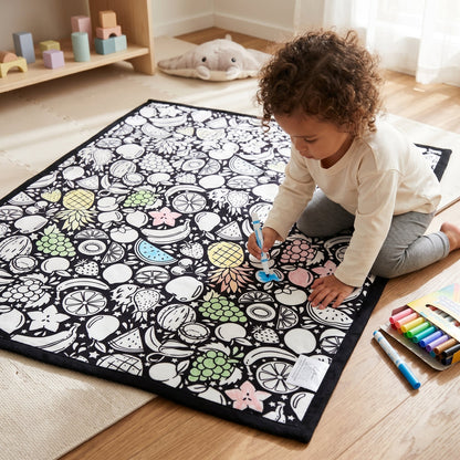 Coloring Blanket with Meadow Design