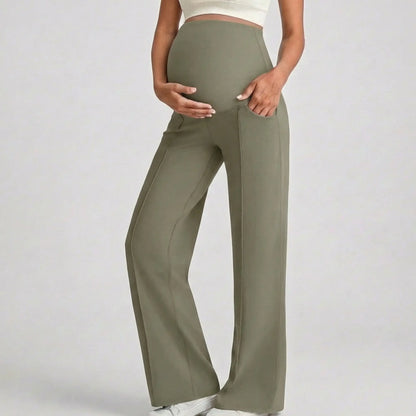 Yoga Pants with Flared Legs in Cloud Design
