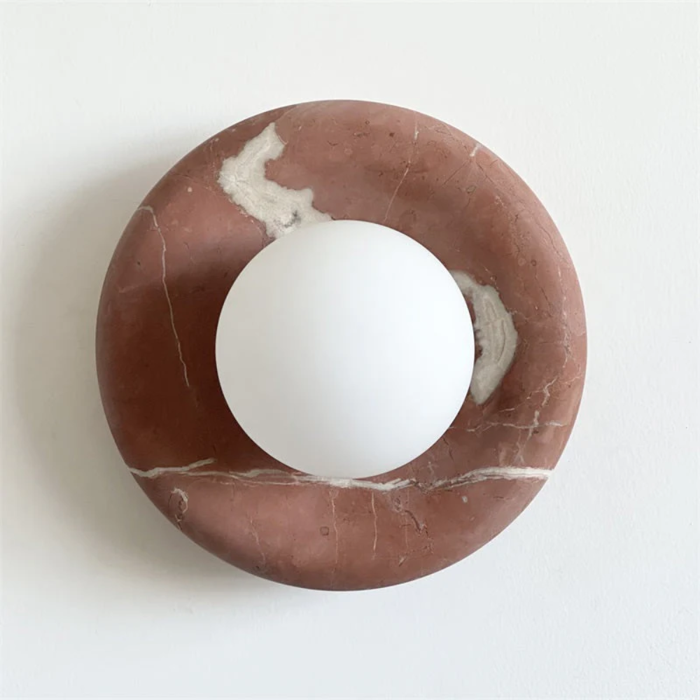 Chic LED Wall Sconce with Marble Accent - Stylish Lighting