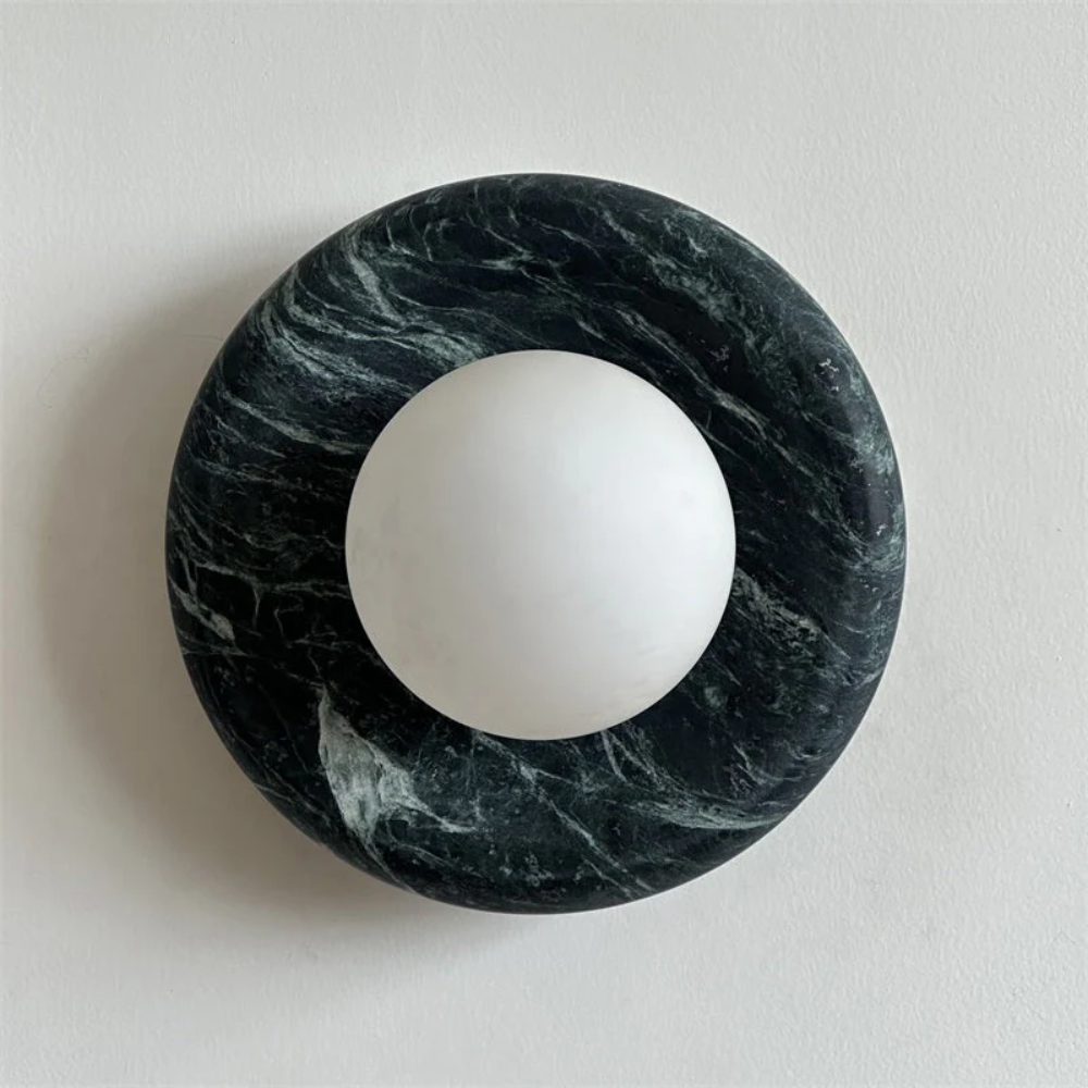 Chic LED Wall Sconce with Marble Accent - Stylish Lighting