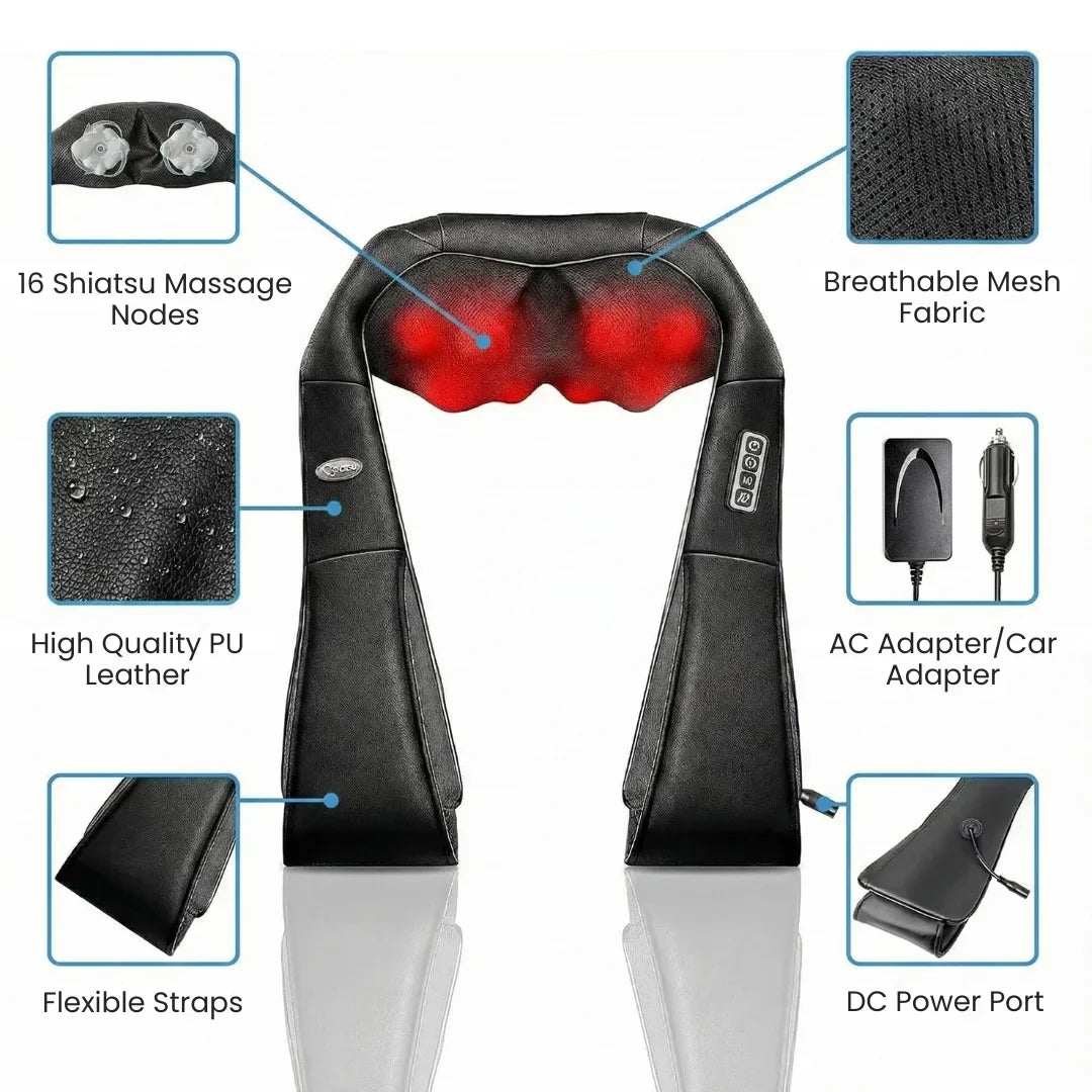 Massage Device for Neck, Shoulders, and Back Relief