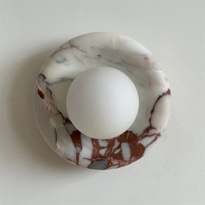 Chic LED Wall Sconce with Marble Accent - Stylish Lighting