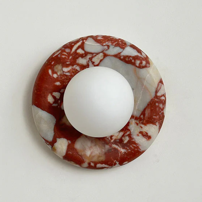 Chic LED Wall Sconce with Marble Accent - Stylish Lighting