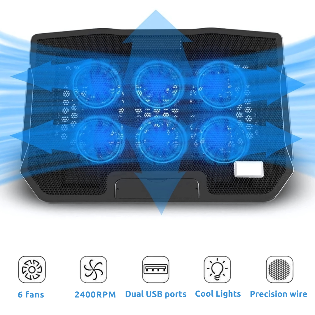 Cooling Pad for Laptops with 6 Fans
