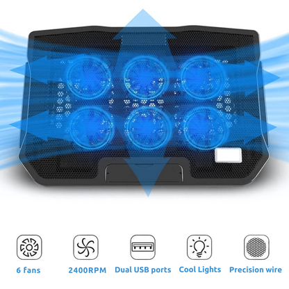 Cooling Pad for Laptops with 6 Fans