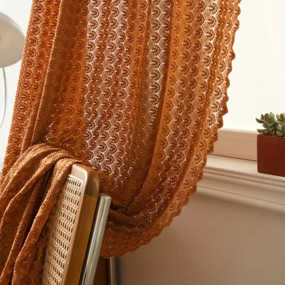 Handcrafted Boho-Style Light-Filtering Window Drapes