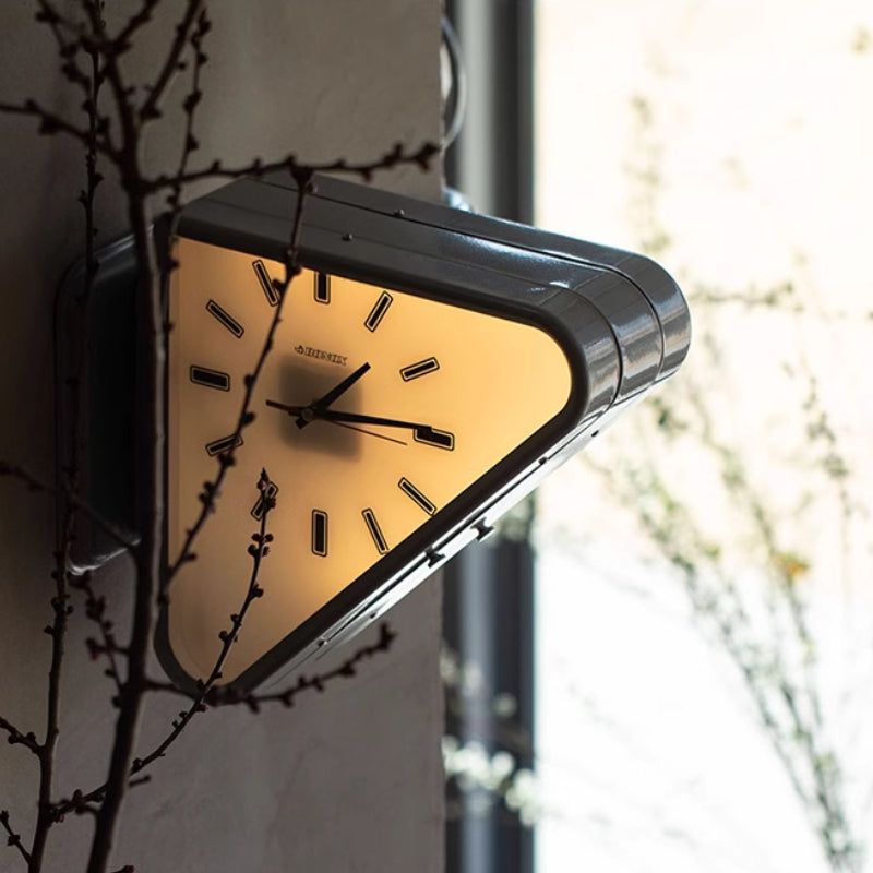 Elegant Dual-Sided Geometric Wall Clock for Modern Spaces