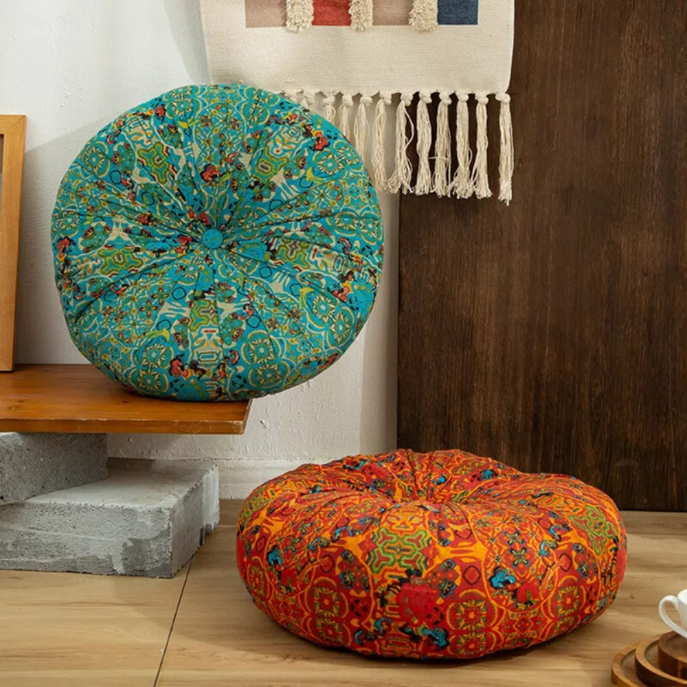Vibrant Bohemian Meditation Cushion for Ultimate Comfort