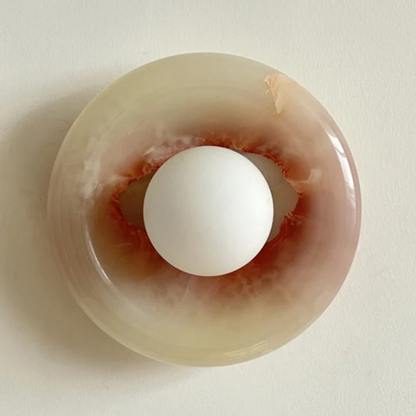 Chic LED Wall Sconce with Marble Accent - Stylish Lighting