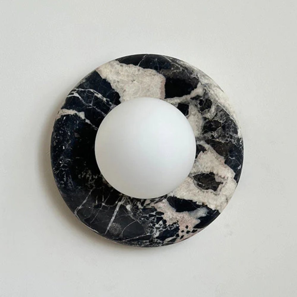 Chic LED Wall Sconce with Marble Accent - Stylish Lighting