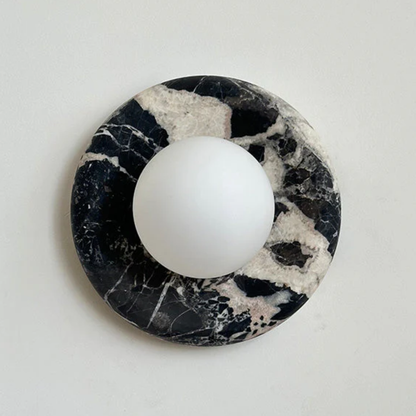 Chic LED Wall Sconce with Marble Accent - Stylish Lighting