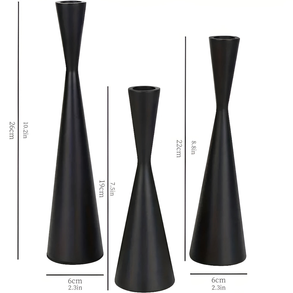 Sophisticated Candle Holder Trio for Stylish Home Ambiance