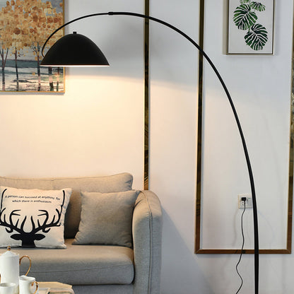 Elegant Arc Floor Lamp with Sleek Black Finish