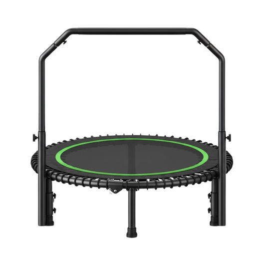 Adjustable Bar Mini Trampoline - 40-Inch Rebounder with Bungee Cords