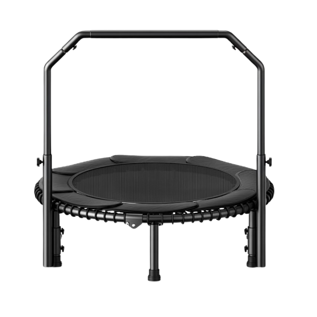 Adjustable Bar Mini Trampoline - 40-Inch Rebounder with Bungee Cords