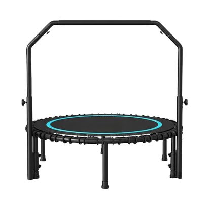 Adjustable Bar Mini Trampoline - 40-Inch Rebounder with Bungee Cords
