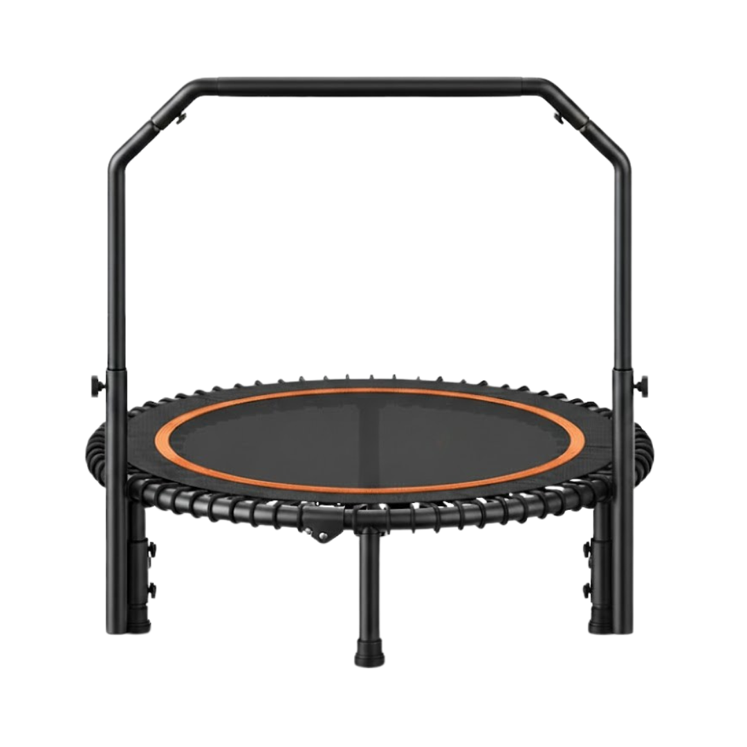 Adjustable Bar Mini Trampoline - 40-Inch Rebounder with Bungee Cords